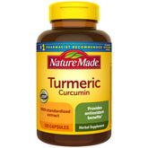 Nature Made Curcumine de curcuma 500 mg — bouteille prête pour le soutien antioxydant.