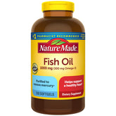 Nature Made Huile de Poisson 1000 mg, bouteille, soutien potentiel du cœur.