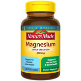 Nature Made Magnésium Oxyde 400 mg, capsules molles en bouteille, soutien potentiel au quotidien.