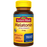 Nature Made Mélatonine 5 mg – bouteille de 90 comprimés pour sommeil occasionnel.
