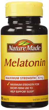 Nature Made Nm Super Mélatonine 5 mg – tablettes visibles, soutien potentiel au sommeil