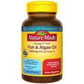 Nature Made Omega-3 - bouteille poisson-algue, soutien potentiel pour le cœur
