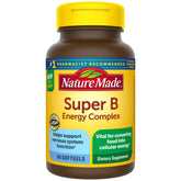 Nature Made Super B Energy Complex – bouteille claire, énergie quotidienne et soutien nerveux.