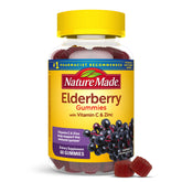 Nature Made Sureau Noir Gummies: bouteille, saveur framboise, soutien immunitaire potentiel.