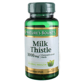Nature's Bounty chardon-marie 1000 mg, prise-de-vue-principale: capsules molles faciles à avaler.