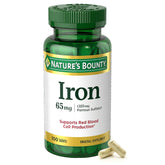Nature’s Bounty sulfate ferreux: boîte de 100 comprimés pour énergie quotidienne.