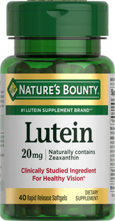 Nature's Bounty Lutéine gélules dans la bouteille – soutien possible à la vue au quotidien