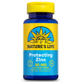 Nature's Life Zinc Picolinate 30 mg en bouteille, soutien immunitaire potentiel et absorption améliorée.
