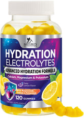 Gommes d'hydratation Nature's Nutrition, bouteille citron, pratique pour la vie quotidienne.