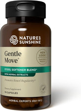 Nature's Sunshine Gentle Move: bouteille offrant un soutien doux à la régularité digestive.
