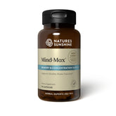 Mind-Max Nature's Sunshine, bouteille ouverte, soutien potentiel à la concentration pendant le travail.
