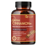 Nature Target Cannelle Ceylon capsules, bouteille prête pour une routine bien-être quotidienne.