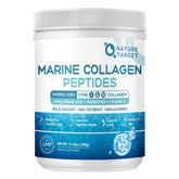 Nature Target poudre de collagène marin en emballage, soutien potentiel peau et cheveux.