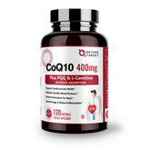 Nature Target CoQ10 400mg – Bouteille softgel, soutien potentiel du bien-être général.