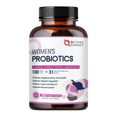Flacon Nature Target Probiotiques pour femmes avec 180 capsules végétales et soutien quotidien.