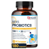 NATURE TARGET Probiotiques pour Hommes – bouteille, soutien possible à la digestion