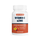 Nature4U Vitamine C 1000 mg en flacon, gélules faciles à avaler pour soutenir l'immunité.