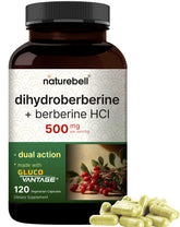 NatureBell Dihydroberberine − bouteille, soutien potentiel à la vitalité au quotidien.