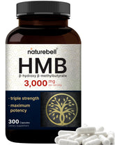 NatureBell HMB 3000mg – bouteille et capsules, soutien de la masse maigre.
