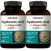 NatureBell Hyaluronique 2-pack: bouteilles visibles pour hydratation de la peau et souplesse.