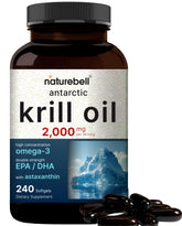 NatureBell Krill Antarctique — bouteille d’huile: source naturelle d’oméga-3 pour le quotidien