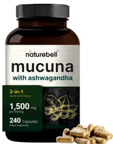 NatureBell Mucuna Pruriens, capsules, 1500 mg, ensemble puissant pour la détente quotidienne