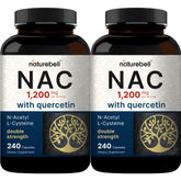 NatureBell NAC-Quercetine en bouteille, pratique pour soutien antioxydant quotidien.