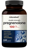 NatureBell Prégnénolone 100 mg – bouteille pratique pour dosage quotidien.