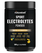 NatureBell Sport Electrolytes poudre ananas tropical pour hydratation rapide pendant l’effort