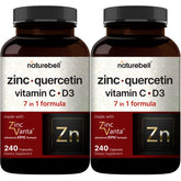 NatureBell Zinc Quercétine – Bouteille visible, soutien immunitaire potentiel au quotidien.