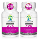 NatureGenX ADK vitamine – bouteille: capsules faciles à avaler pour le soutien potentiel des os et du système immunitaire.