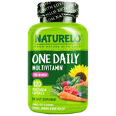 NATURELO One Daily Femmes—bouteille, énergie naturelle et routine simple