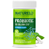 NATURELO Probiotiques emballage bouteille: soutien potentiel à la digestion quotidienne.