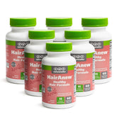 Naturenetics HairAnew : bouteille montrant le format et la pousse des cheveux.