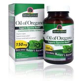 Nature's Answer huile d'origan capsules – bouteille visible, soutien digestif potentiel