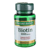 Nature's Bounty Biotine enrobée, flacon 1000 mcg, facile à intégrer à la routine.