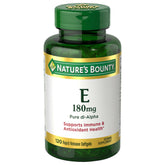 Nature's Bounty: bouteille de gélules vitamine E pour un soutien antioxydant quotidien.