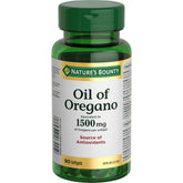 Nature's Bounty huile d'origan 1500 mg, flacon pratique pour usage quotidien.