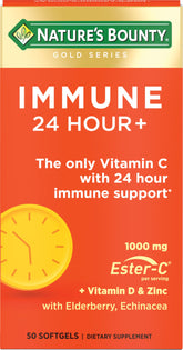 Nature's Bounty Immunité 24h - bouteille, soutien immunitaire durable tout au long de la journée.