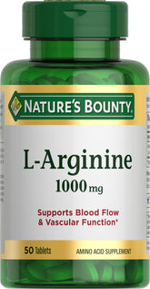 Nature's Bounty L-Arginine 1000mg, bouteille, soutient la circulation sanguine et la santé vasculaire