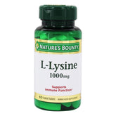 Nature's Bounty L-Lysine tablettes dans la boîte, prise quotidienne potentielle