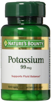 Nature's Bounty gluconate de potassium, bouteille-avant: soutien possible à l'équilibre des fluides.