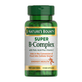 Nature's Bounty Super B Complex tablettes énergie cellulaire, soutien potentiel à l’énergie quotidienne