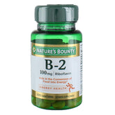 Nature's Bounty Vitamine B-2: tablette pelliculée de 100 mg, énergie au quotidien.