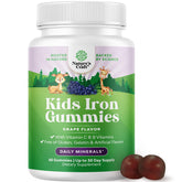 Gommes fer pour enfants de Natures Craft, boîte pratique, soutien potentiel à l’immunité et à l’énergie.