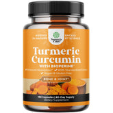 Bouteille Natures Craft avec curcuma et curcuminoïdes 95% pour mobilité.
