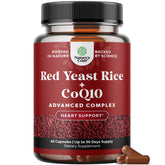 Natures Craft Bouteille Levure Rouge CoQ10 60 capsules, énergie quotidienne potentielle