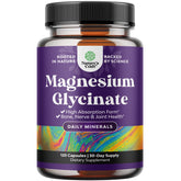 Bouteille Natures Craft magnésium glycinate 500 mg pour une routine nocturne.