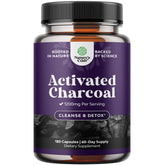 Charbon actif Natures Craft gélules detox 1200 mg pour purification potentielle