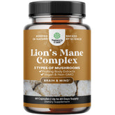 Natures Craft crinière de lion - bouteille de gélules pour la clarté mentale